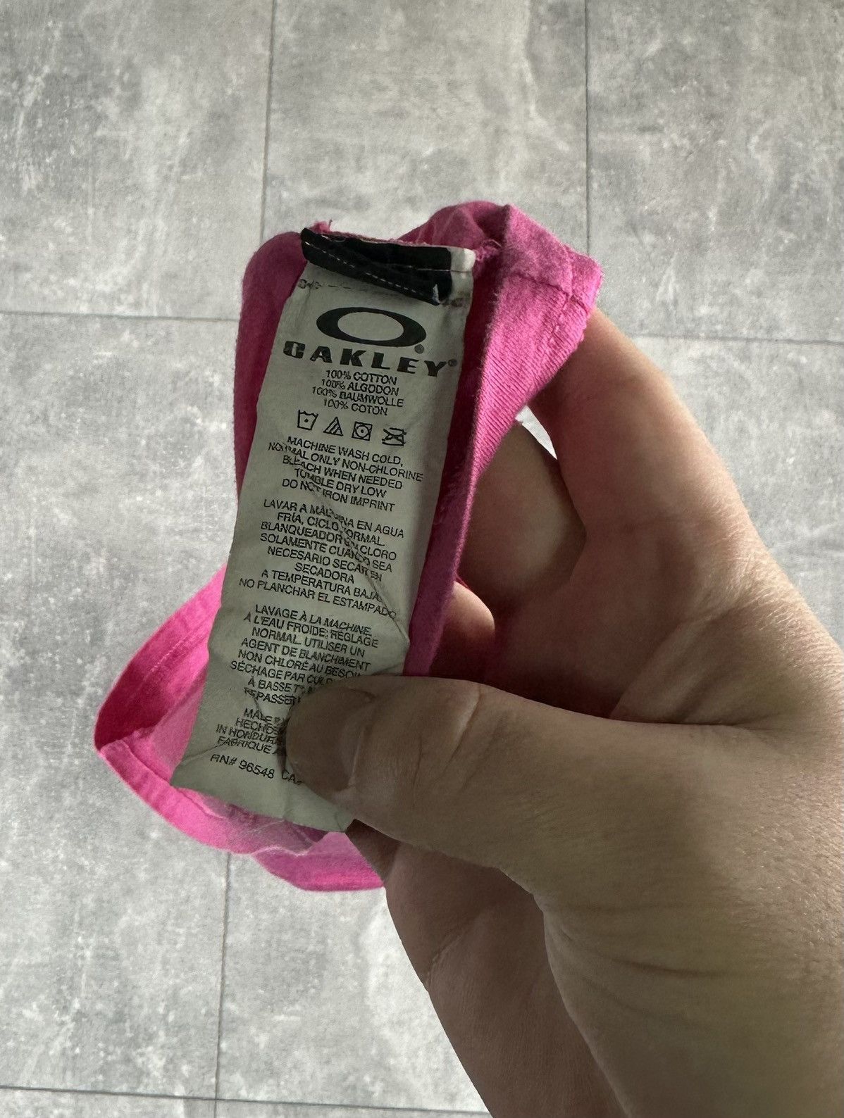 Oakley Oakley Mens Centr Logo Pink T-Shirt Size US XL / EU 56 / 4 - 5 Thumbnail