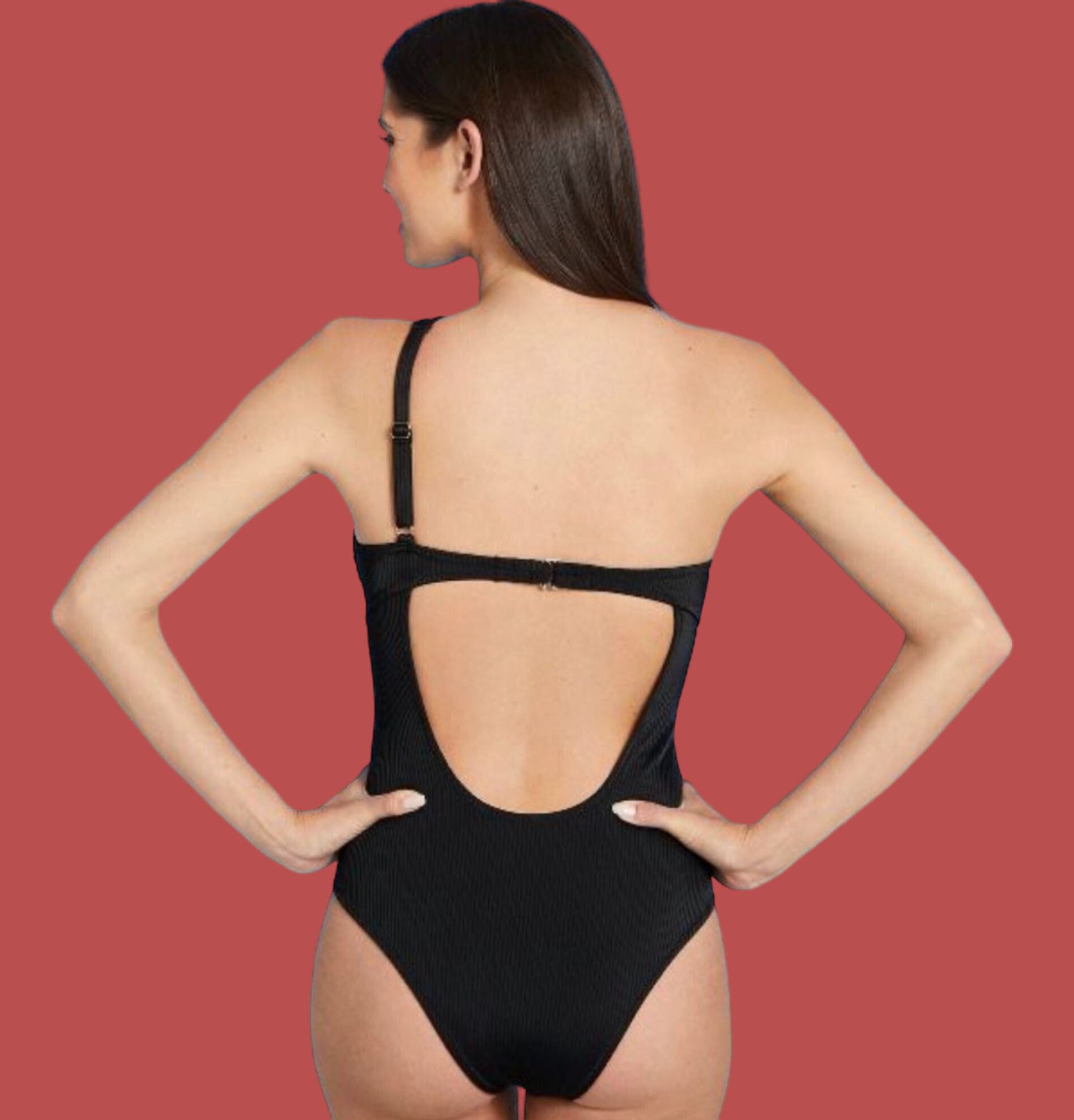 Other Shade & Shore - Women's Ribbed Asymmetrical One Shoulder One Size ONE SIZE - 2 Thumbnail