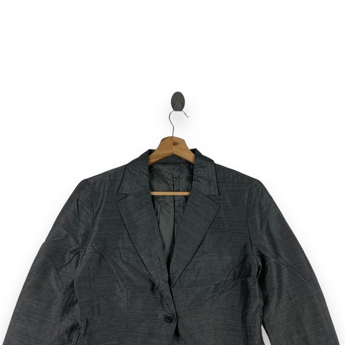 Vintage Vintage YURIE NITANI SOLO PLUS Classic Charcoal Blazer Size S / US 4 / IT 40 - 2 Thumbnail