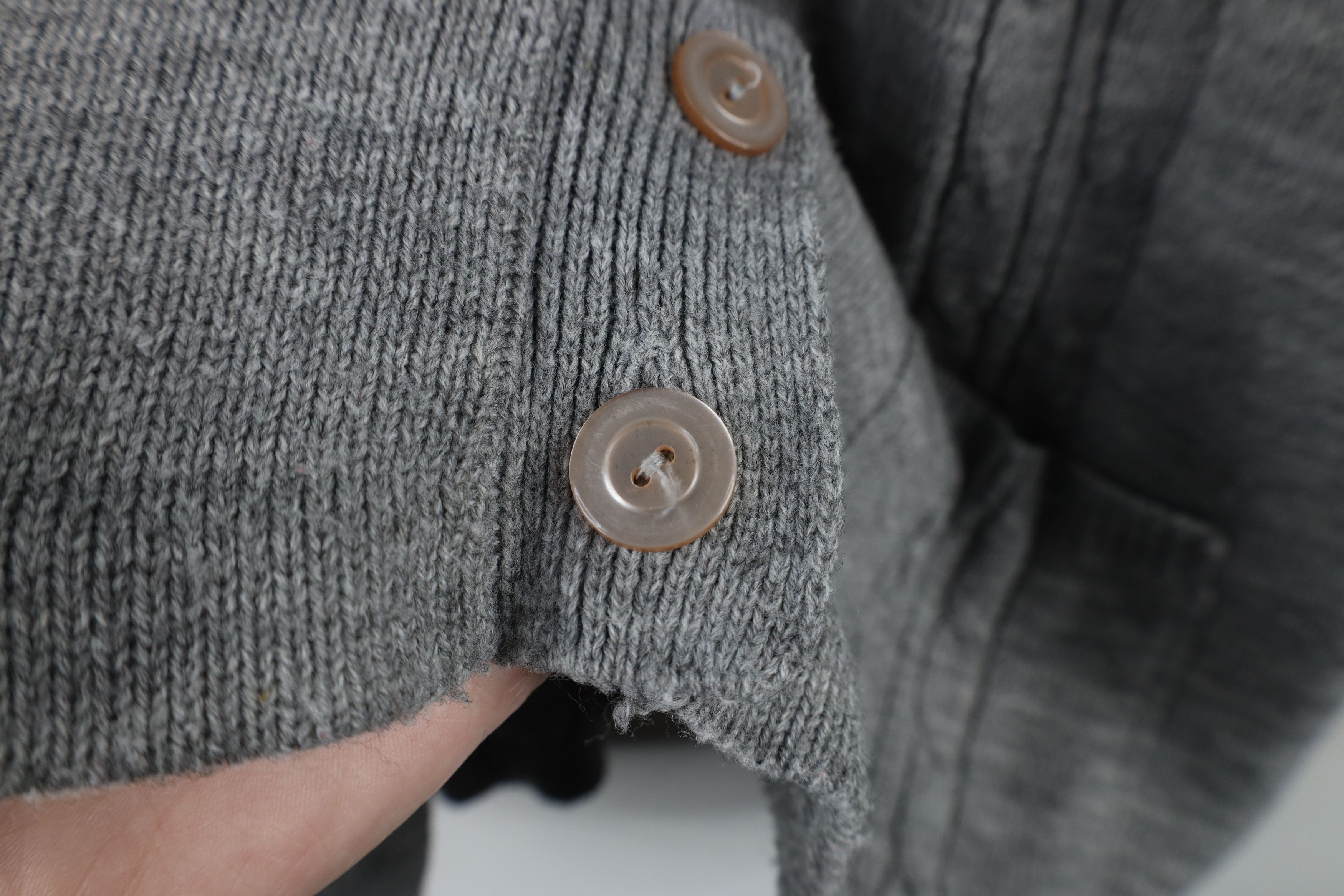 Vintage Vintage 70s Streetwear Chunky Cable Knit Sweater Vest Gray Size XL / US 12-14 / IT 48-50 - 7 Thumbnail
