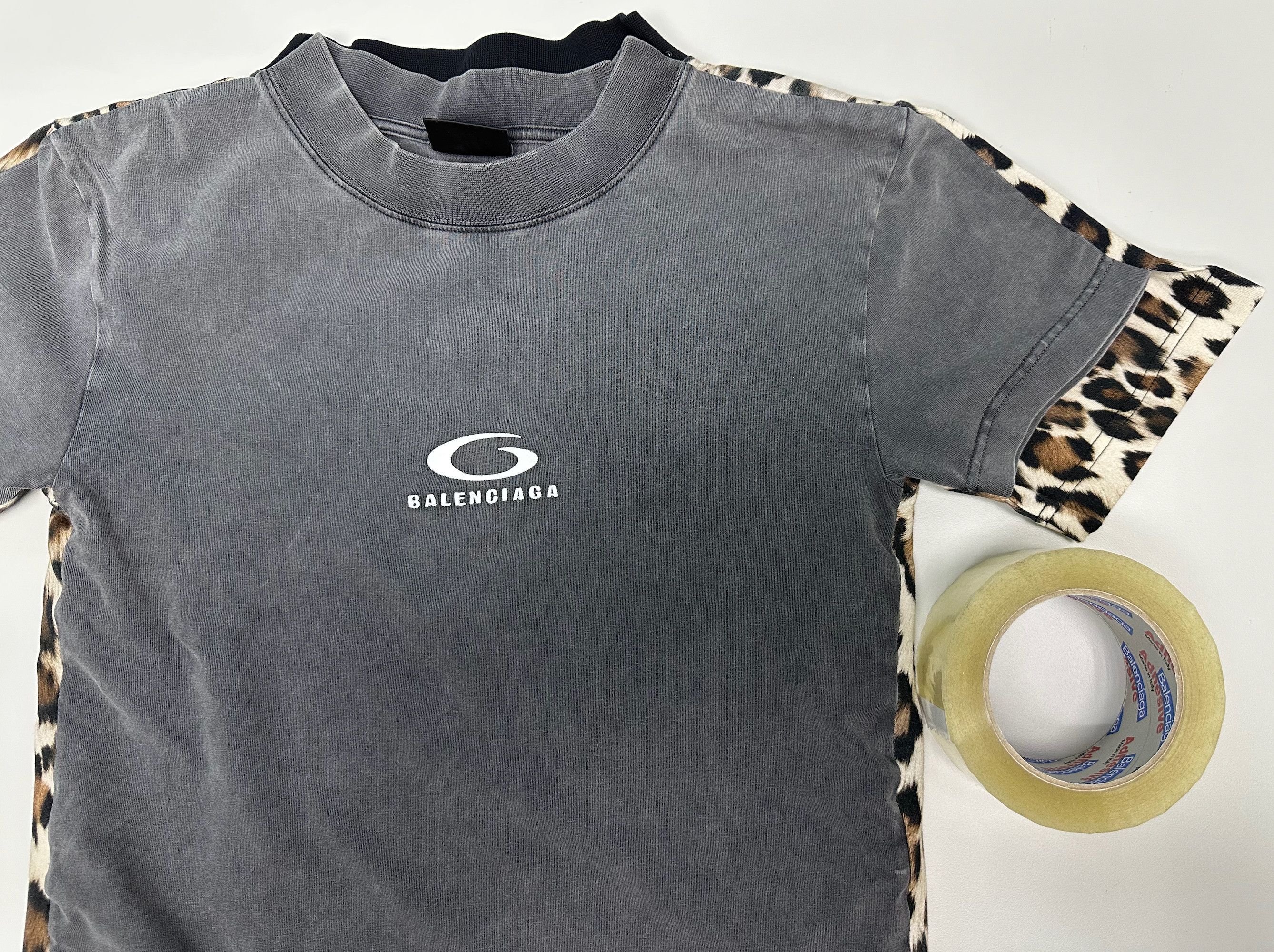 Balenciaga Balenciaga 24FW Leopard Double S/S T-shirt with Tape Size US M / EU 48-50 / 2 - 17 Thumbnail
