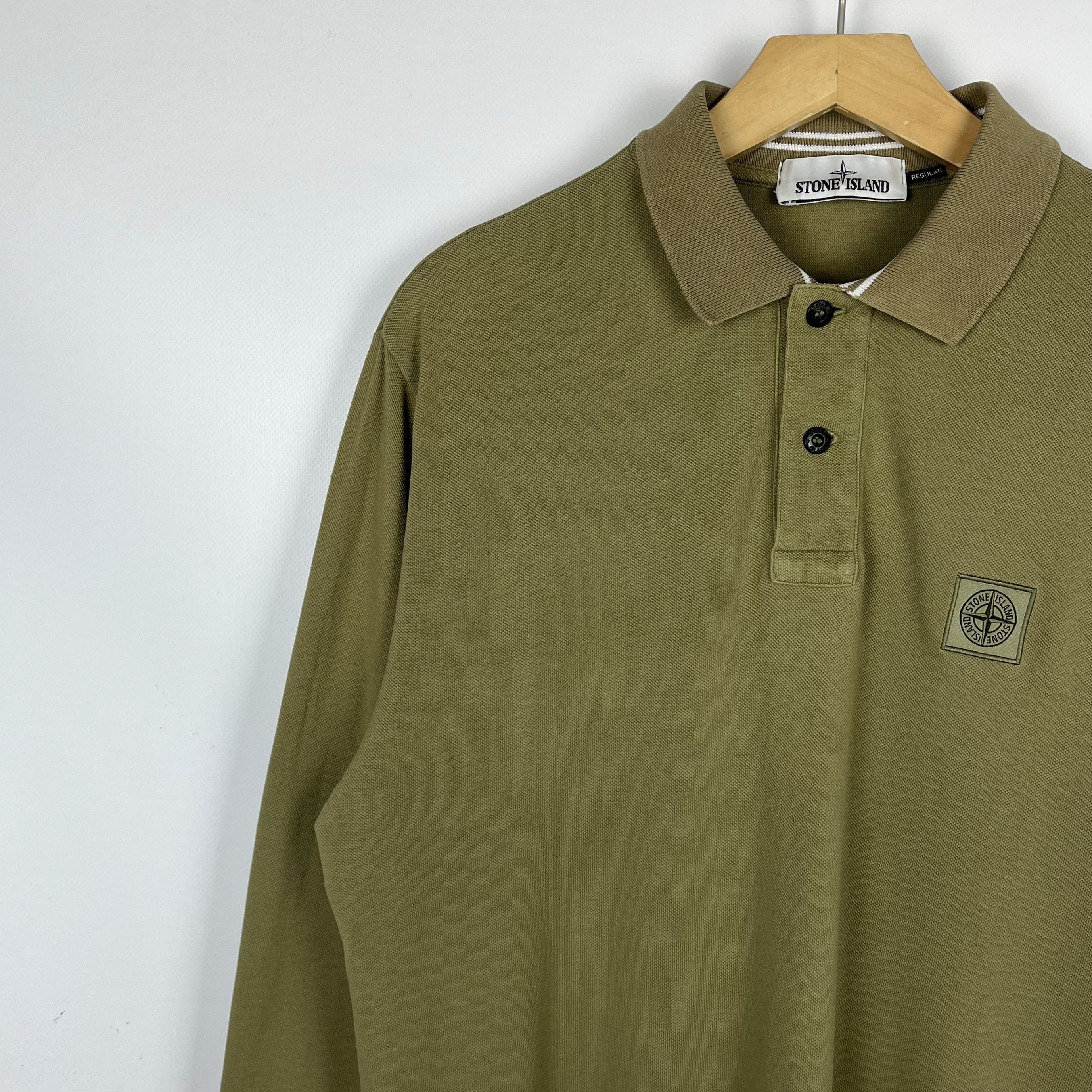 Stone Island Stone Island Patch Program Long Sleeve Polo Shirt Size US L / EU 52-54 / 3 - 6 Thumbnail