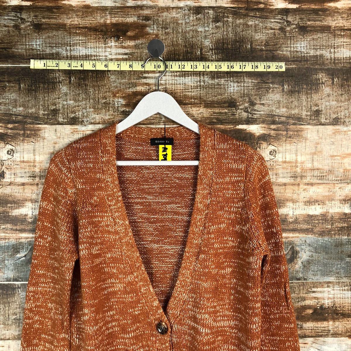 Homespun Knitwear Egoist Orange Cardigan Knitwear #A1704 Size US M / EU 48-50 / 2 - 4 Thumbnail