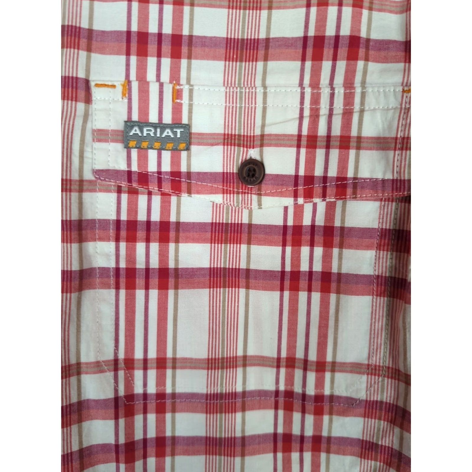 Ariat Ariat Shirt Womens XL Pink Plaid Rebar Button Shirt Ladies Workwear Casual Size XL / US 12-14 / IT 48-50 - 2 Thumbnail