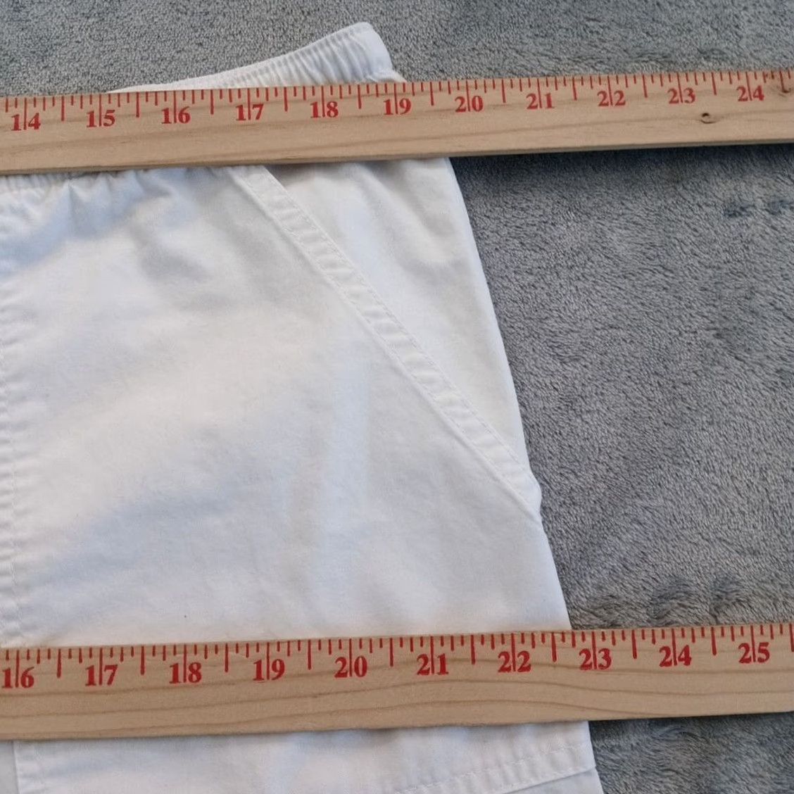 Vintage LL Bean Ankle Pants Womens L Tall White Drawstring Pockets 38x31 High Rise Pants Mens? Actually Women. Size 36" / US 14 / IT 50 - 3 Thumbnail