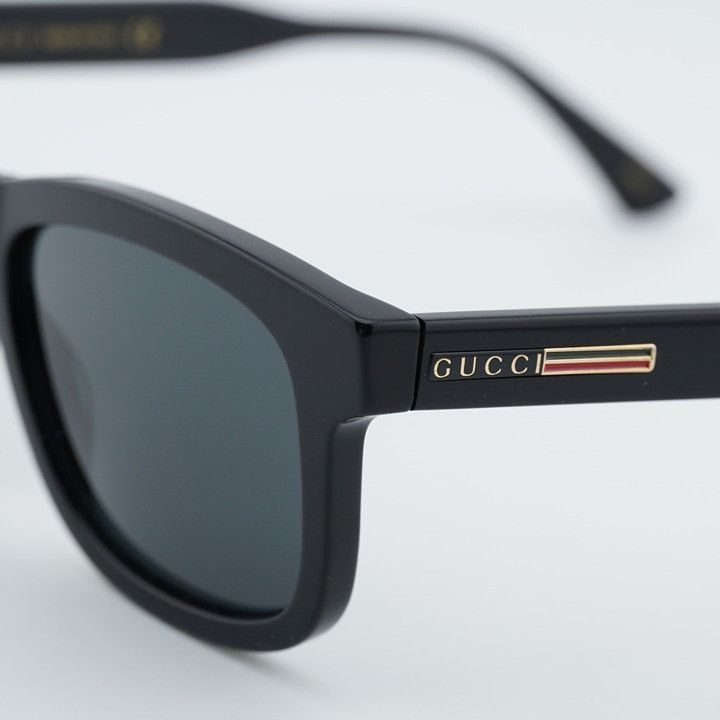 Gucci Gucci GG0824S 005 Men Sunglasses Black Rectangle Frame Size ONE SIZE - 8 Thumbnail