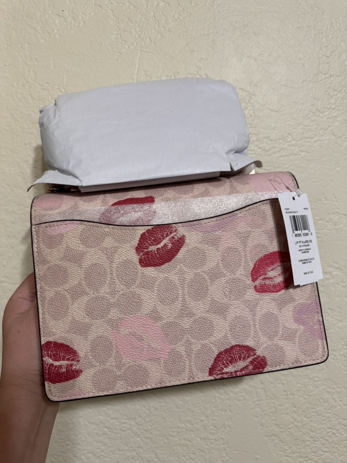 Coach COACH Klare Crossbody Bag Signature Canvas With Lips Print Size ONE SIZE - 10 Thumbnail