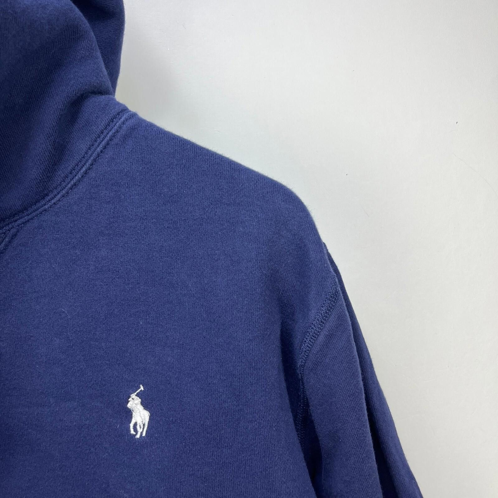 Polo Ralph Lauren Vintage Polo Ralph Lauren Pony Hoodie Medium Navy Blue Size US L / EU 52-54 / 3 - 3 Thumbnail