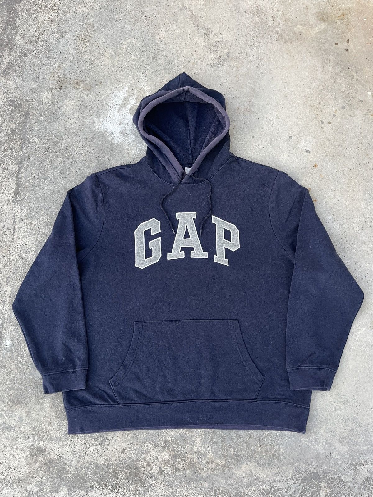Gap × Vintage Vintage Faded Gap Pull Over Hoodie Size US XL / EU 56 / 4 - 1 Thumbnail