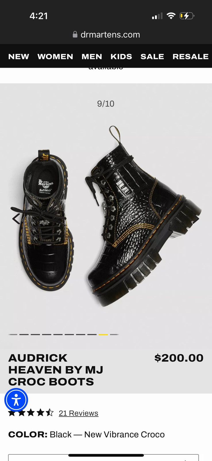 Dr. Martens × Heaven by Marc Jacobs Audrick Heaven by MJ Croc Boots Dr. Martens x Heaven Boots Size US 8 / IT 38 - 8 Thumbnail
