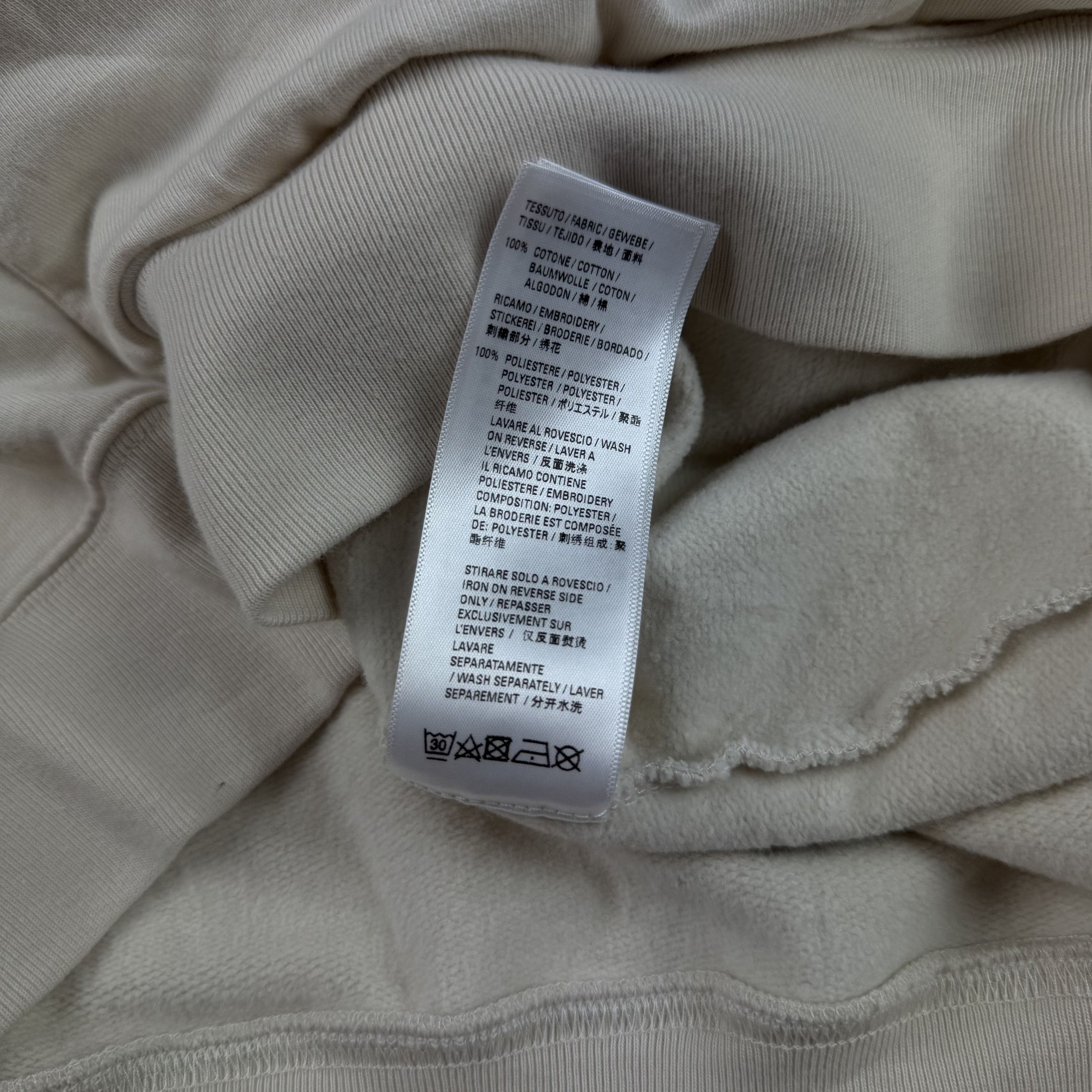 Balenciaga BALENCIAGA 3B Chest Logo Hoodie Cream Size US S / EU 44-46 / 1 - 17 Thumbnail