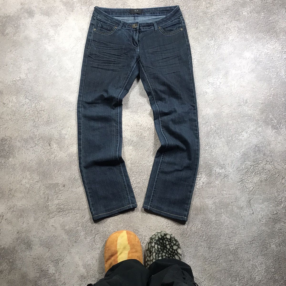 Vintage Vintage Y2K Distressed Baggy Flared Jeans Grunge Skate 29 Size 29" - 2 Thumbnail
