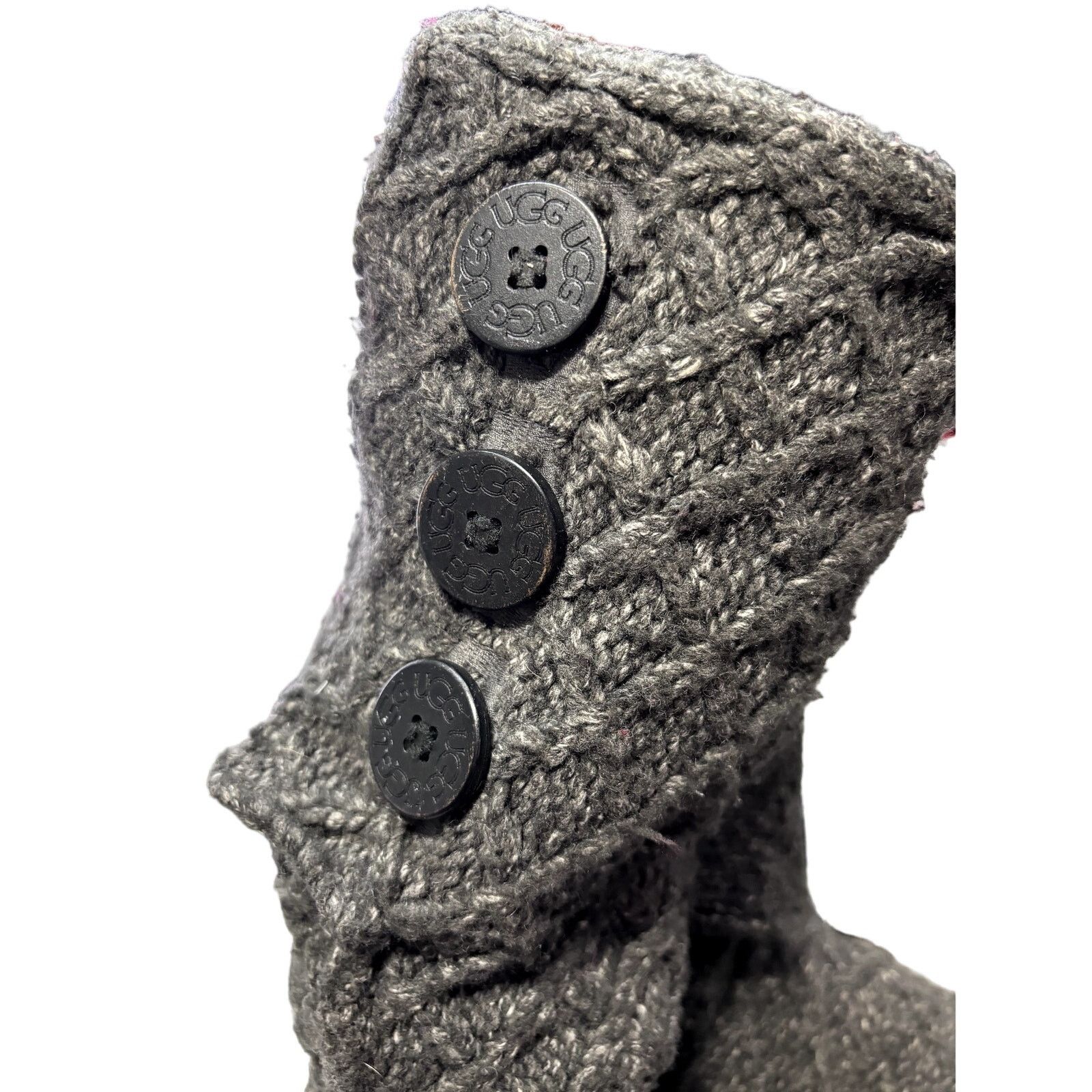 Ugg UGG Winter Boots Lattice Cardy 3066 High Round Toe Gray Sz 6 Size US 6 / IT 36 - 5 Thumbnail