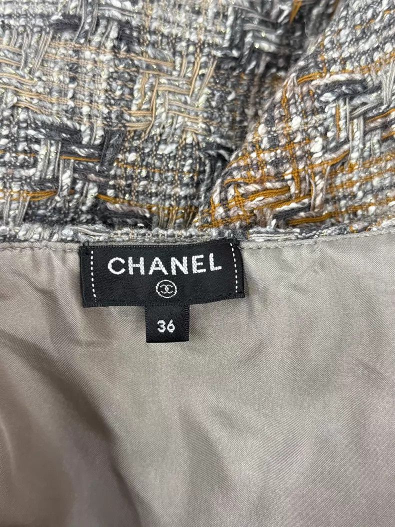 Chanel Chanel Greek series V-neck tassel tweed short sleeves Size XS / US 0-2 / IT 36-38 - 4 Thumbnail