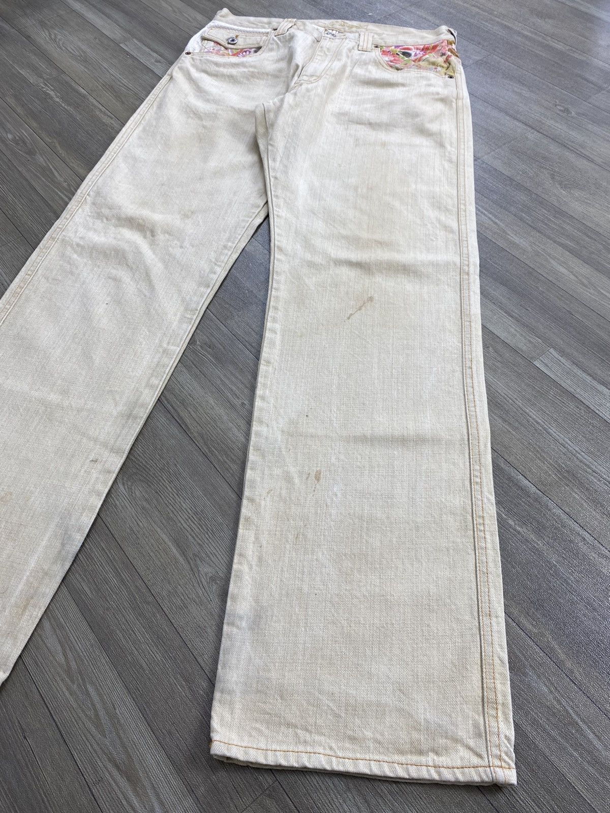 Japanese Brand Juvenile Delinquent Sakura Sukajan Karakuri Style Jeans Size US 32 / EU 48 - 13 Thumbnail