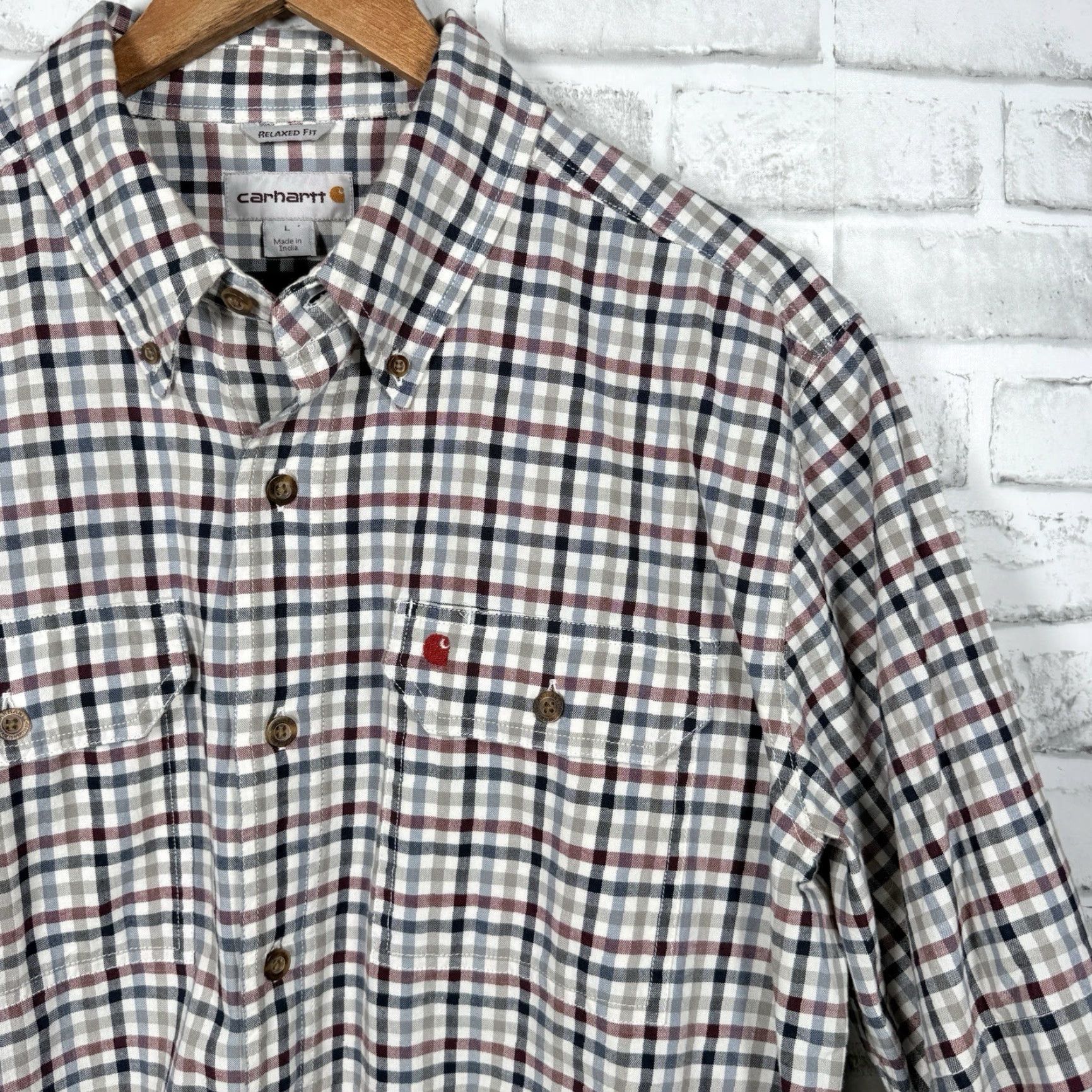 Carhartt Carhartt Shirt Plaid Short Sleeve Button-Down Mens L Multicolor Button-Up Regular Size Size US L / EU 52-54 / 3 - 2 Thumbnail
