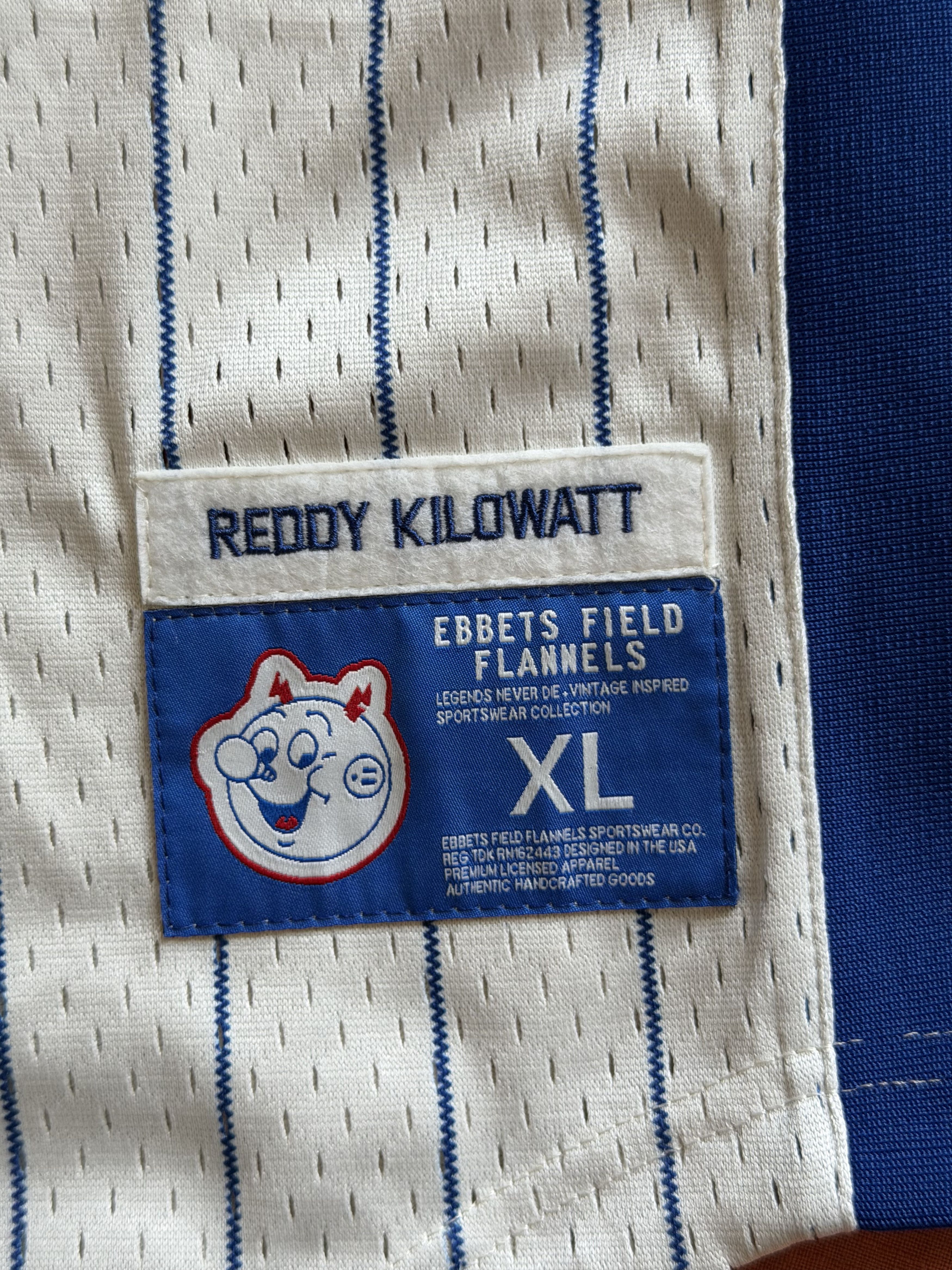 Ebbets Field Flannels Ebbets Field Reddy Kilowatt Pinstripe Mesh Jersey Size US XL / EU 56 / 4 - 9 Thumbnail