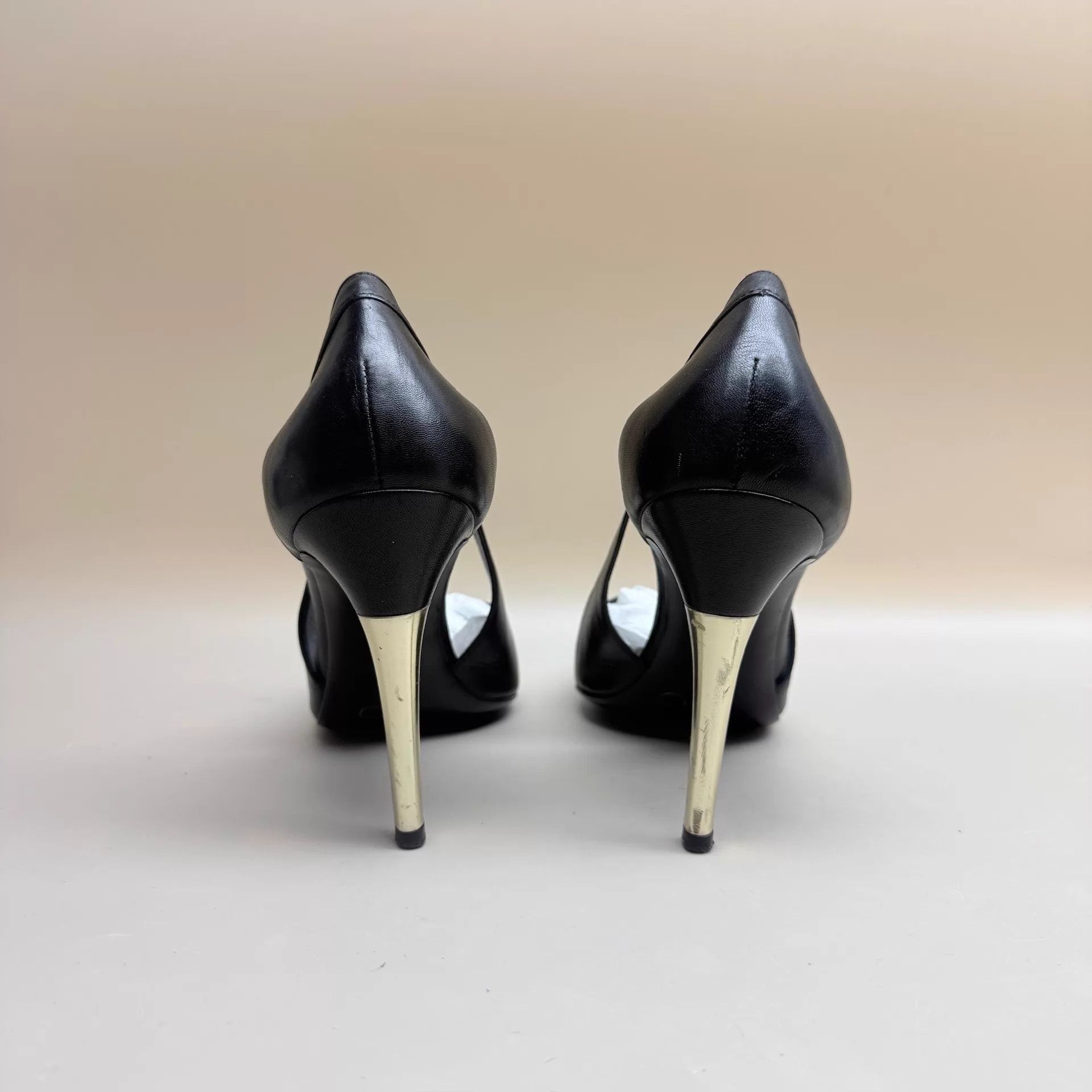 Chanel CHANEL Black & Gold CC Embroidered Heels 39 95New Size US 8.5 / IT 38.5 - 3 Thumbnail
