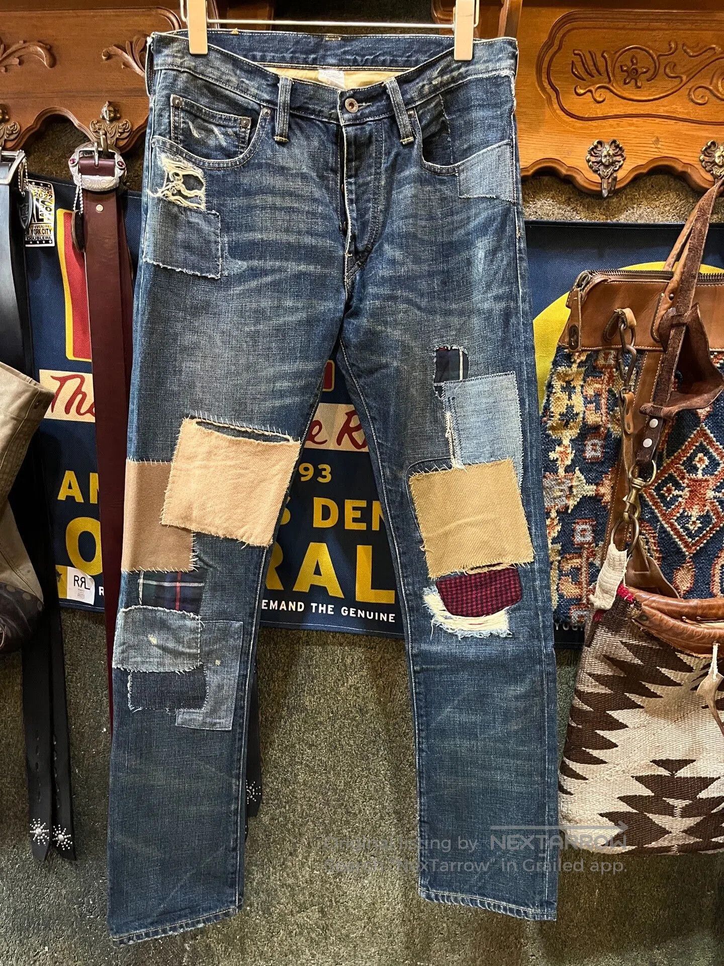 RRL Ralph Lauren patched denim jeans by ralph lauren. Size US 31 - 1 Thumbnail