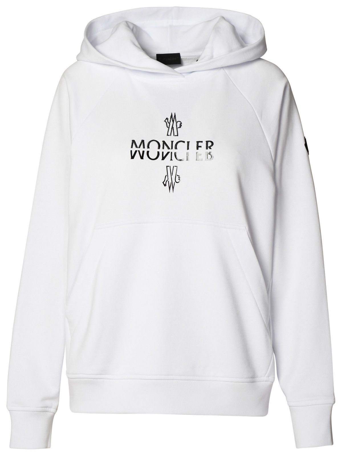 image of Moncler White Cotton Sweatshirt, Women's (Size XS)