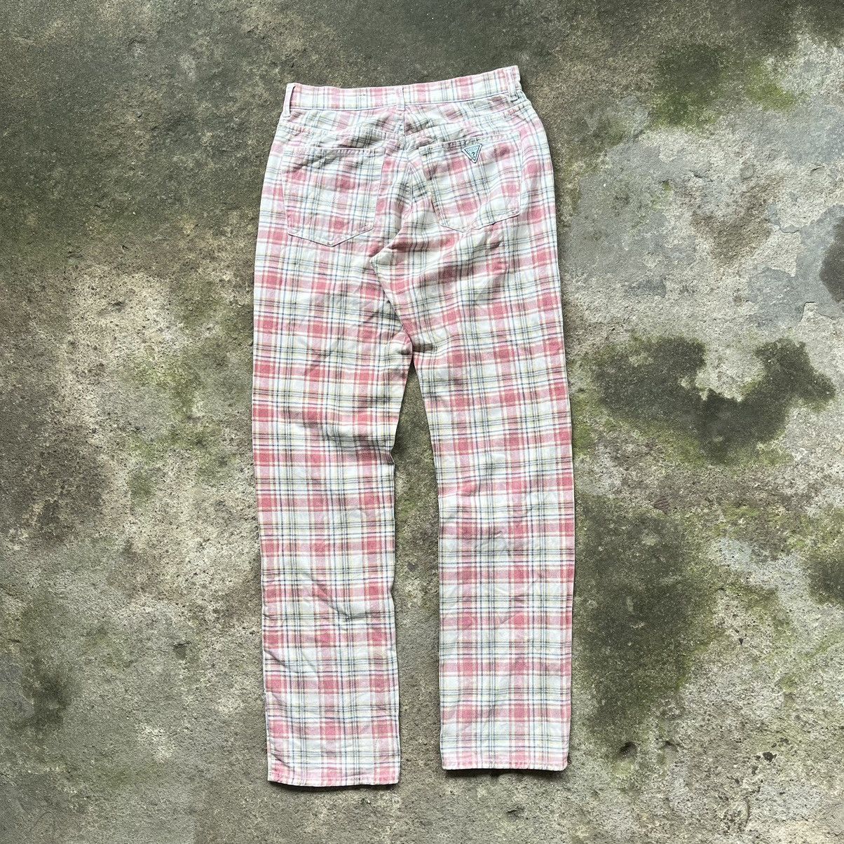 Guess × Vintage Vintage 80s Gues Georges Marciano Tartan Size US 31 - 8 Thumbnail