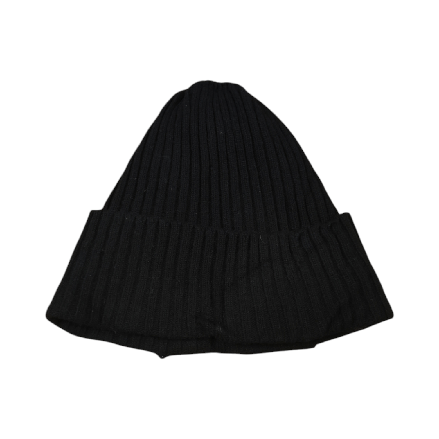 Burberry Burberry Black Wool Rib Knit Logo Beanie Size ONE SIZE - 2 Thumbnail