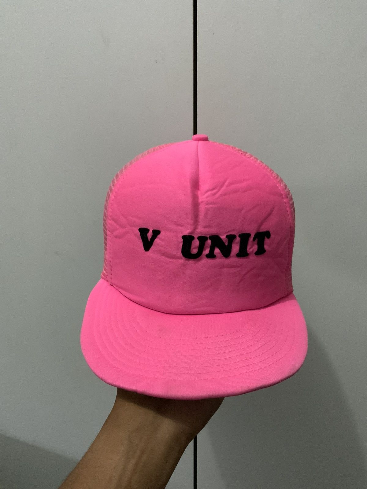 Vintage V Unit Pinky Trucker Hat Size ONE SIZE - 1 Thumbnail