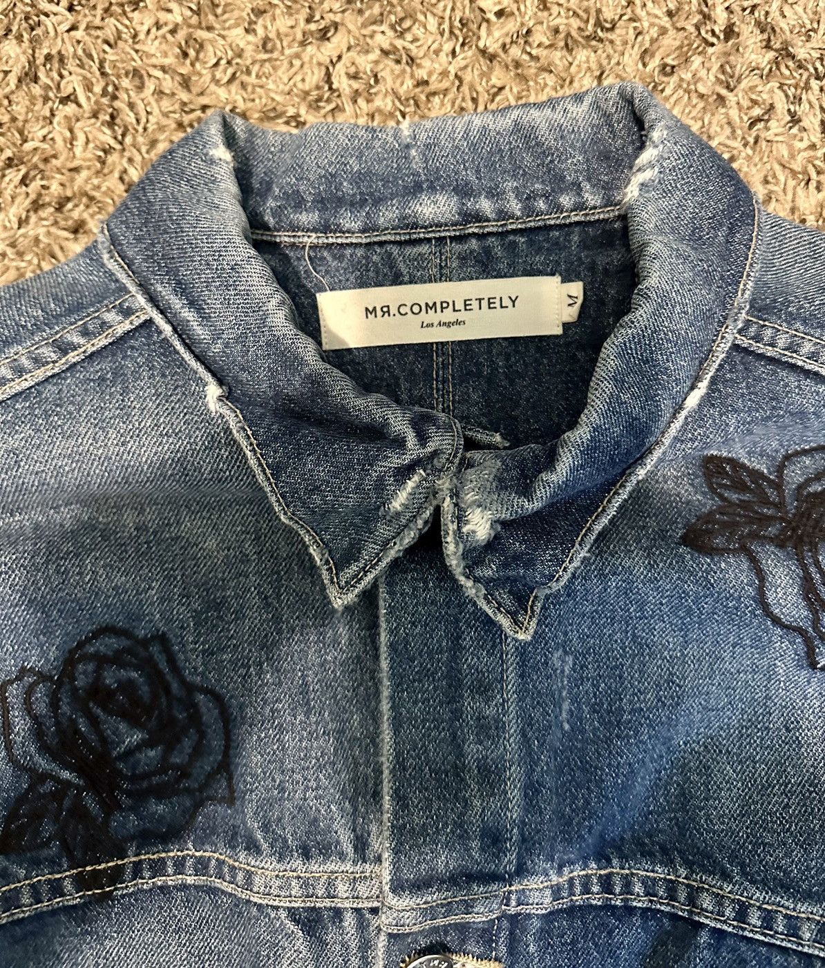 Mr. Completely Mr. Completely Oversized Embroidery Denim Jacket Size US M / EU 48-50 / 2 - 2 Thumbnail