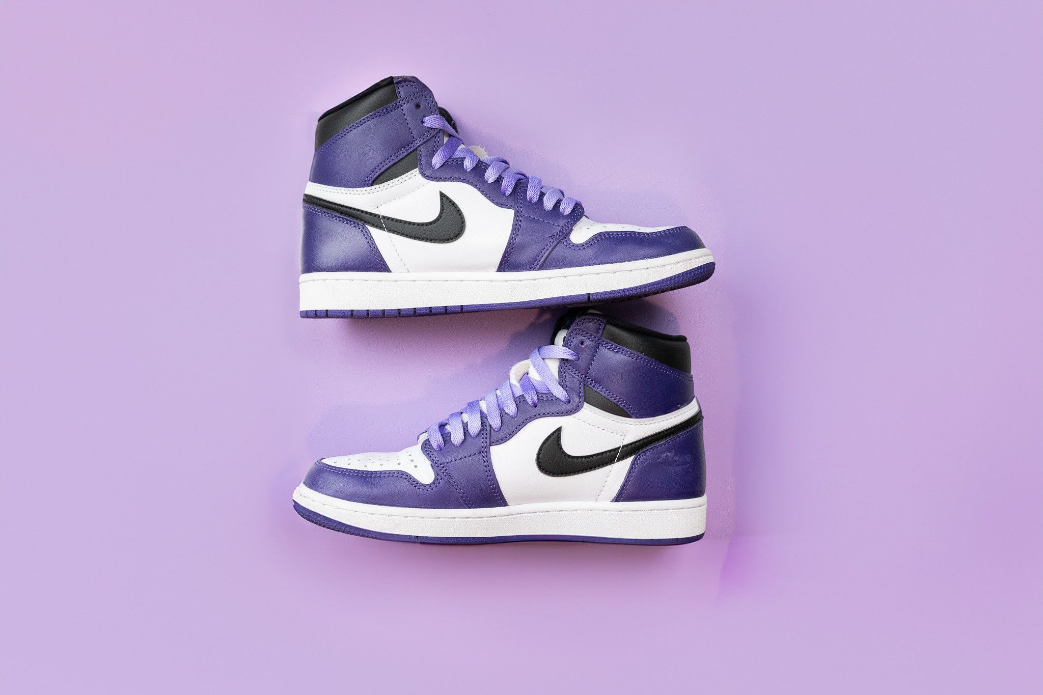 Jordan Brand Jordan 1 Retro High Court Purple White Size US 8.5 / EU 41-42 - 1 Thumbnail