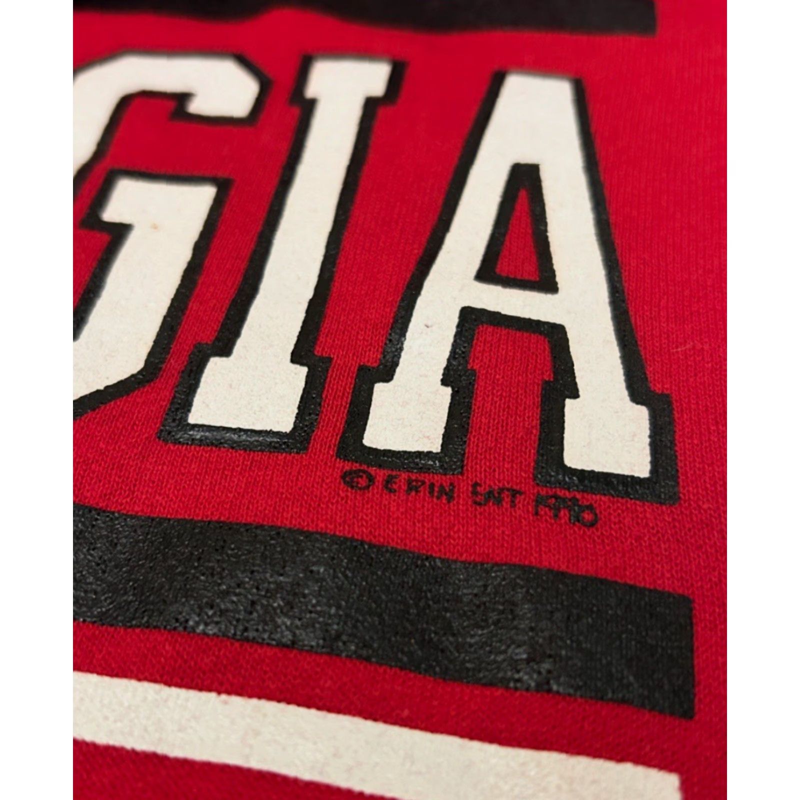 Jerzees VINTAGE Georgia Bulldogs Logo VTG Crewneck Sweater 1990 Mens Size Medium Red Crew Neck Pullover Sweater Long Sleeve Logo Shirt M Mens Size US M / EU 48-50 / 2 - 3 Thumbnail