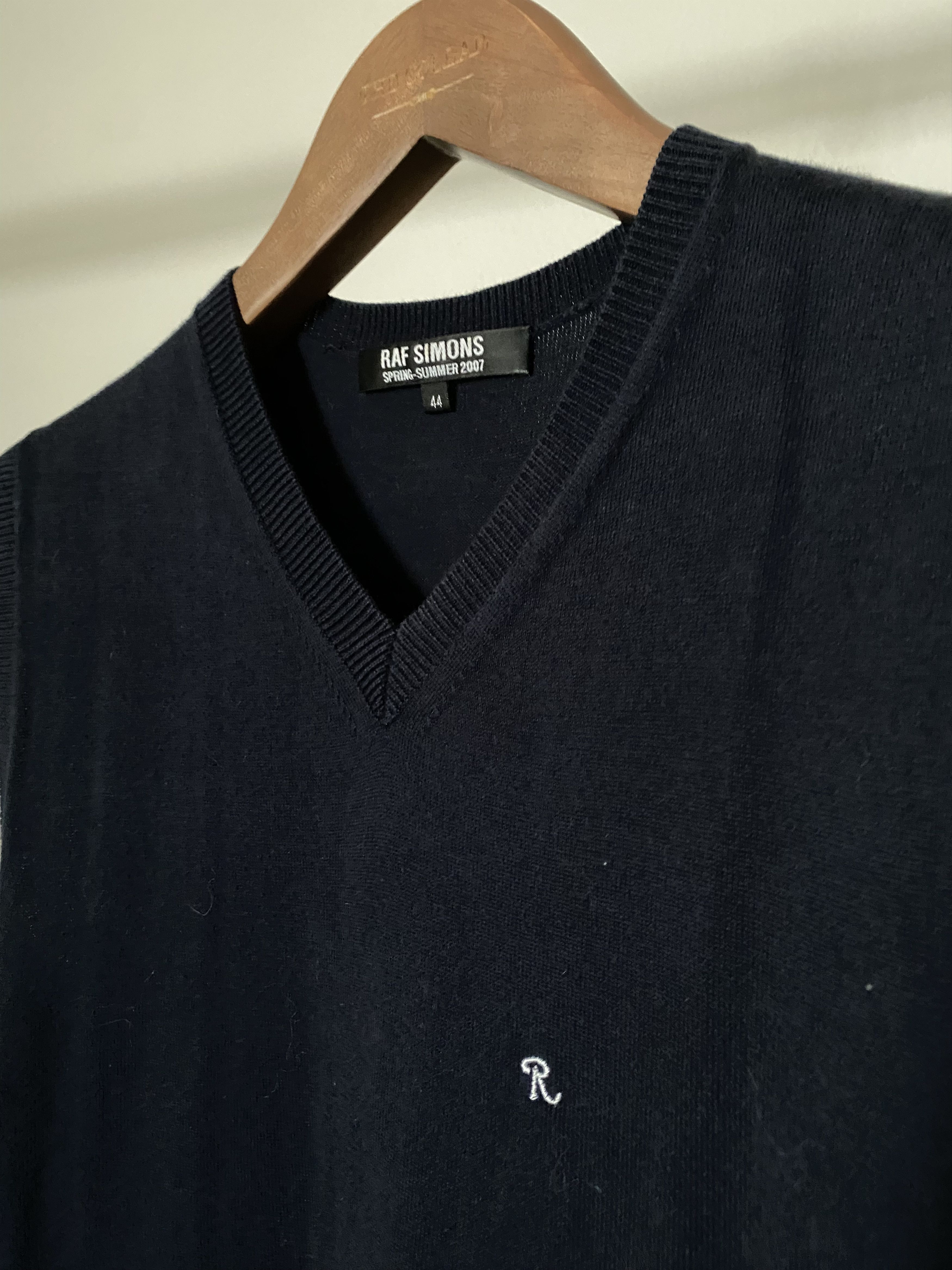 Raf Simons SS2007 Navy Knit Vest Size US S / EU 44-46 / 1 - 2 Thumbnail