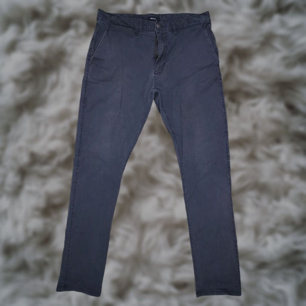 RVCA RVCA Daggers Fit Chino Pants Mens 34 Black Slim Fit Twill Straight Leg Classic Size US 34 / EU 50 - 1 Thumbnail