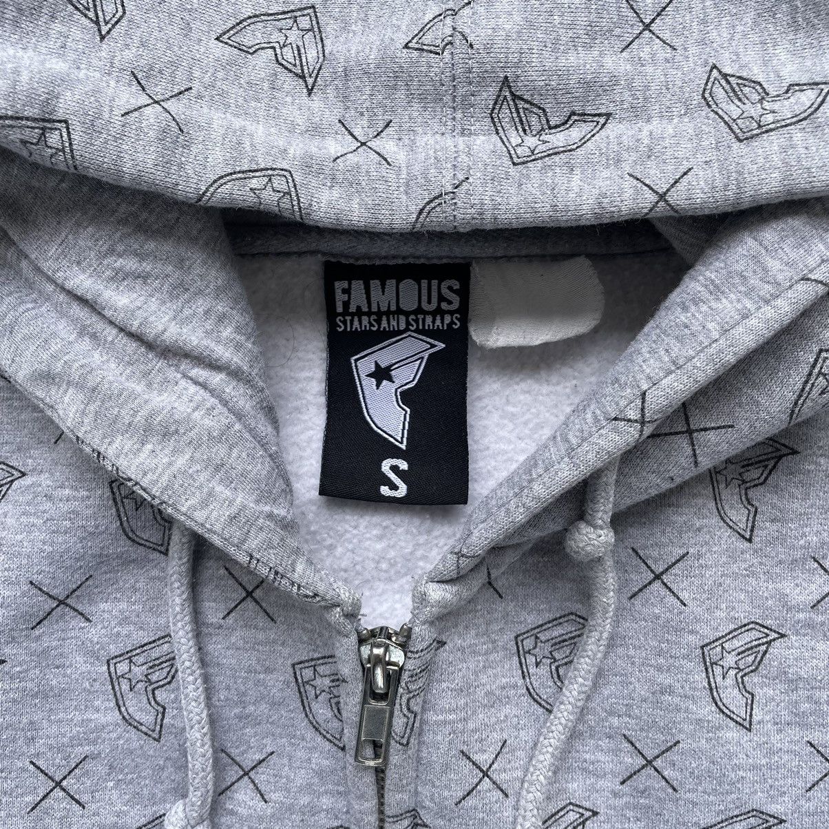 Famous Stars And Straps × Vintage Famous Stars and Straps All Over Print Hoodie Size Small Size US S / EU 44-46 / 1 - 2 Thumbnail