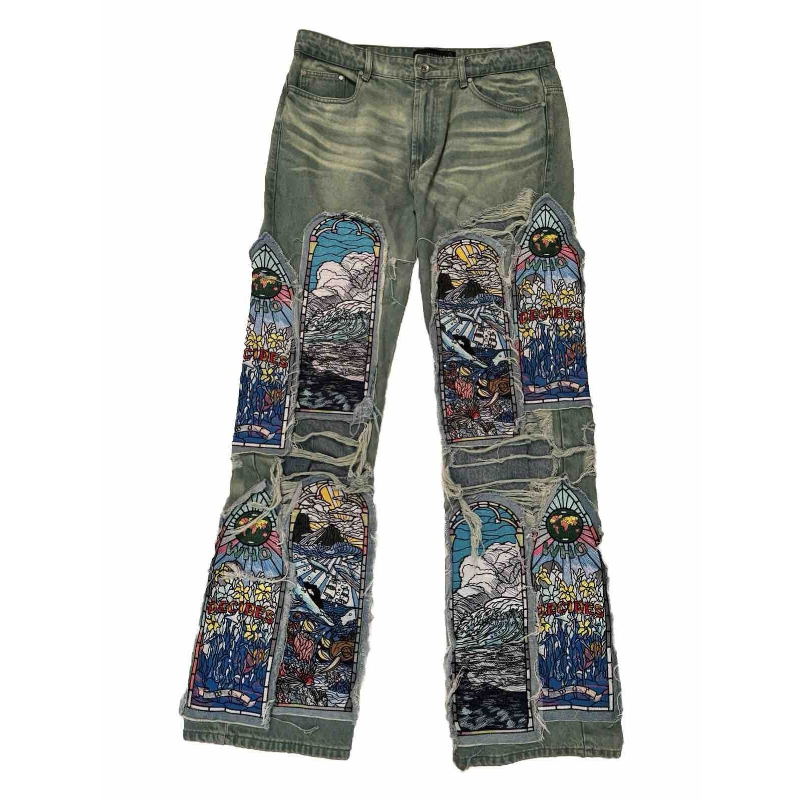 Who Decides War Who Decides War Sandy Lane Fusion Denim Jeans 36 Size US 36 / EU 52 - 1 Thumbnail