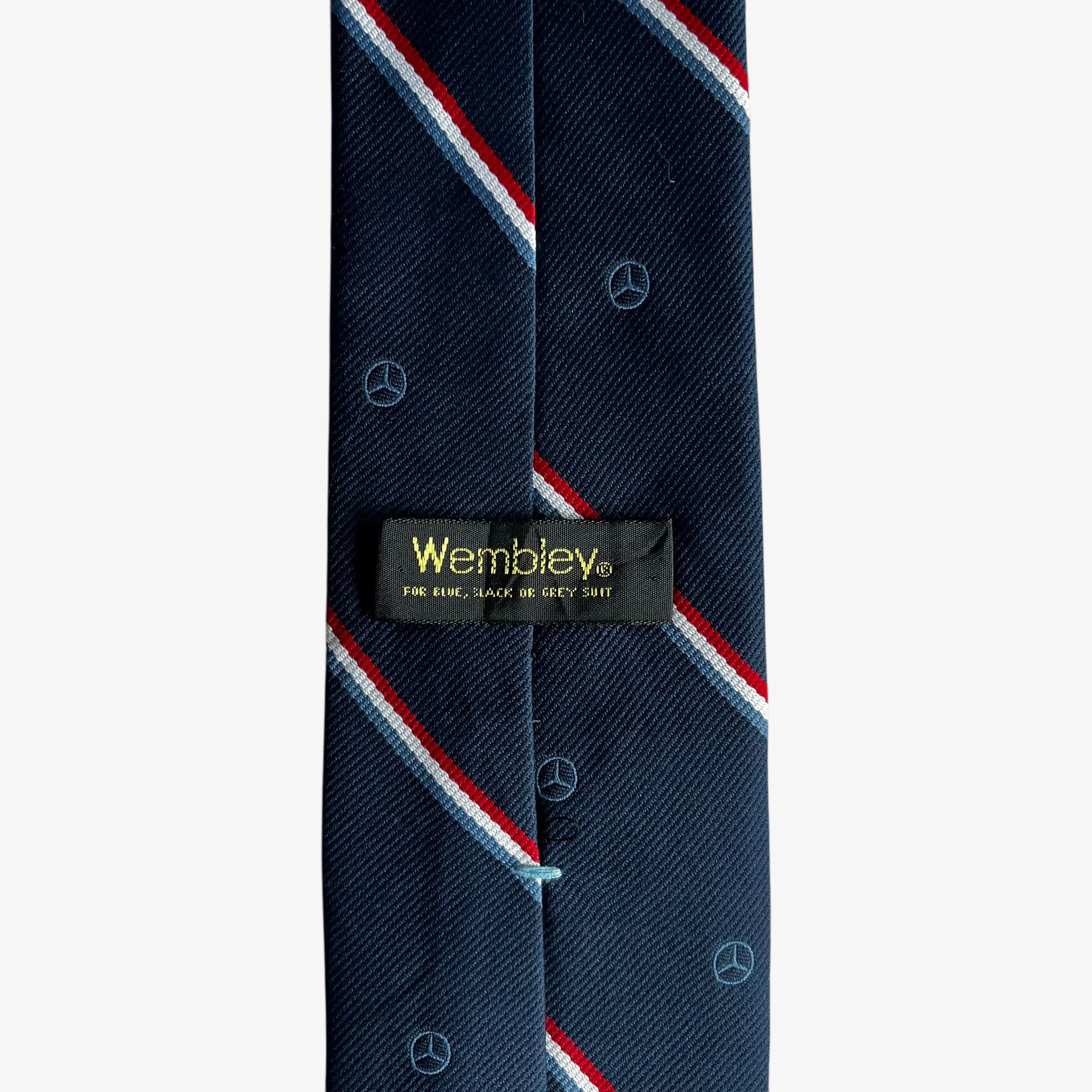 Mercedes-Benz Vintage 80s Wembley Mercedes Benz Striped Tie Size ONE SIZE - 2 Thumbnail