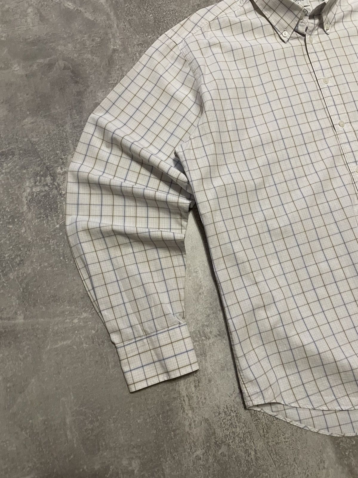 Vintage Vintage YSL Yves Saint Laurent Checked Long Sleeve Shirt Size US XL / EU 56 / 4 - 5 Thumbnail