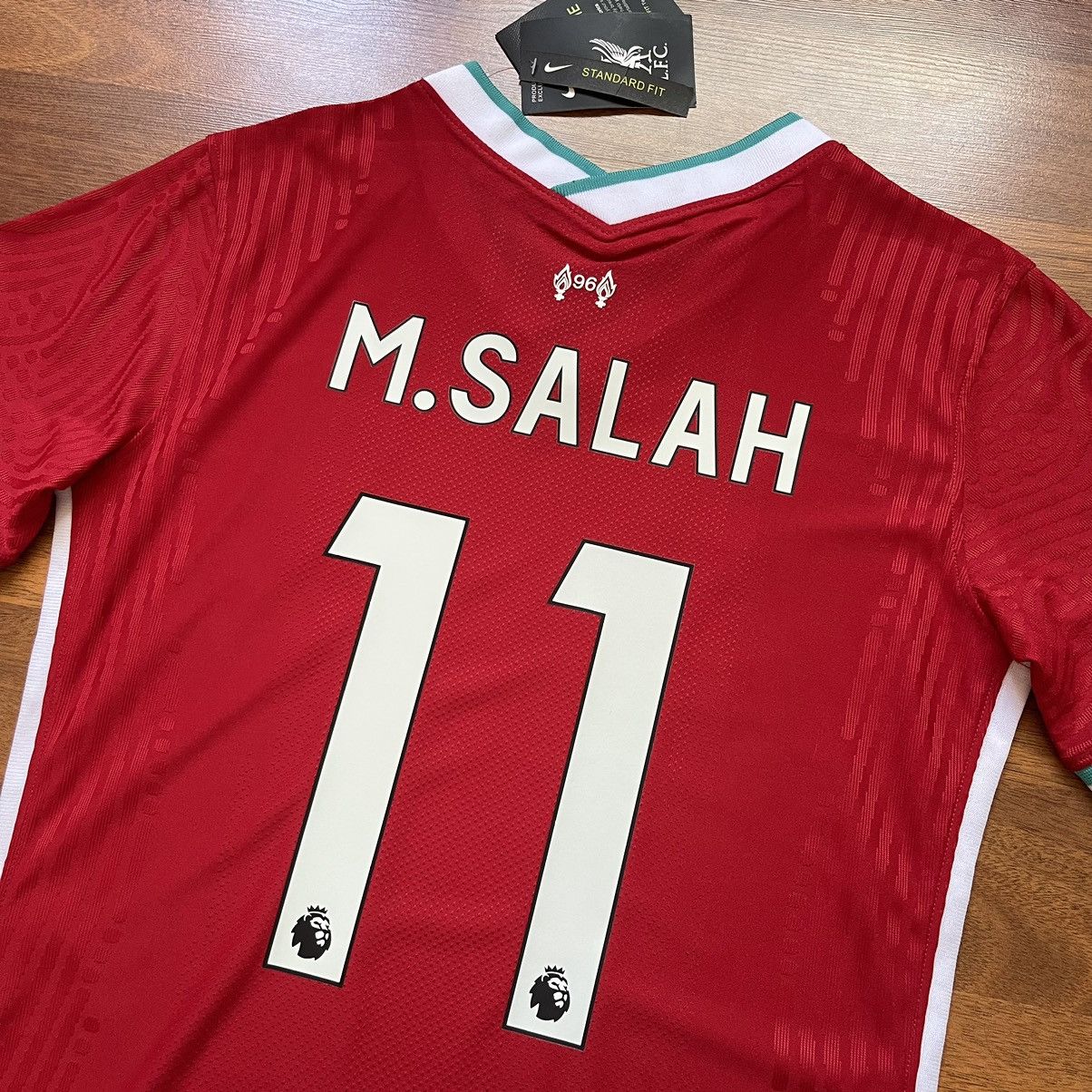 Nike × Vintage LIVERPOOL NIKE VAPORKNIT 2020/2021 FOOTBALL JERSEY #11 SALAH Size US M / EU 48-50 / 2 - 11 Thumbnail