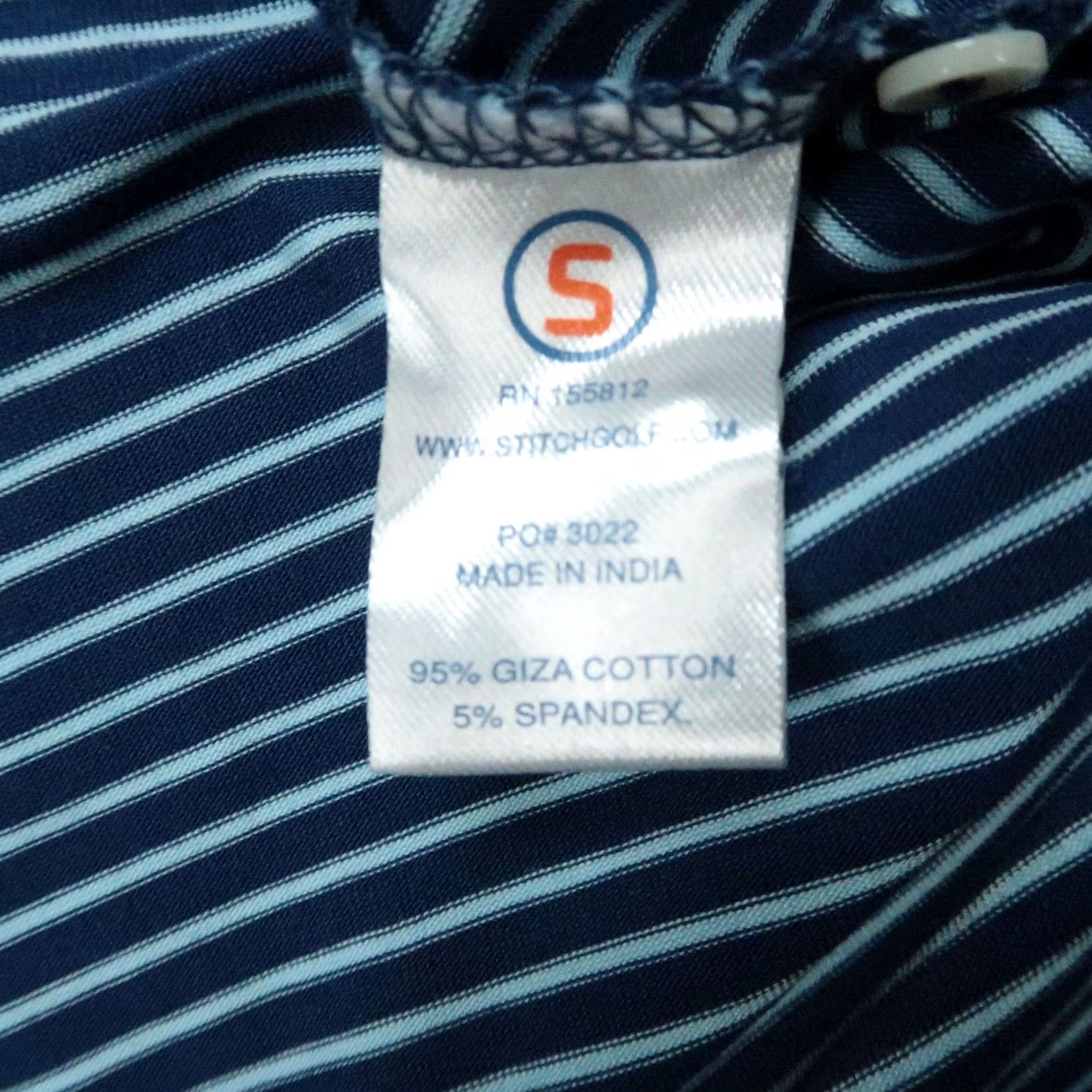 Vintage Stitch Polo Shirt Mens Large Blue Stripe Polo Short Sleeve Skull Crossbones Size US L / EU 52-54 / 3 - 5 Thumbnail
