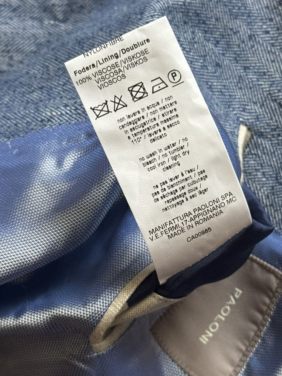Paoloni Paoloni size50 linen buttonup blazer sport coat jacket light Size 50R - 14 Thumbnail