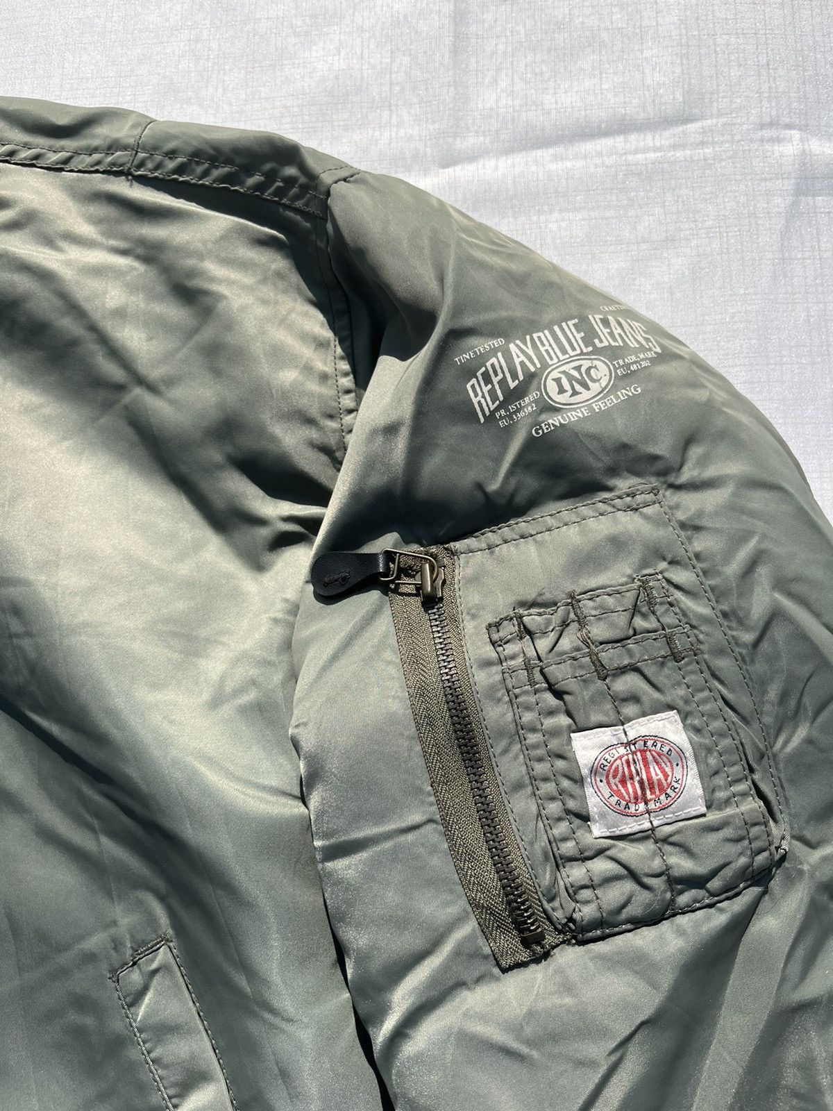 Replay Reply jeans olive green bomber jacket Size US S / EU 44-46 / 1 - 2 Thumbnail