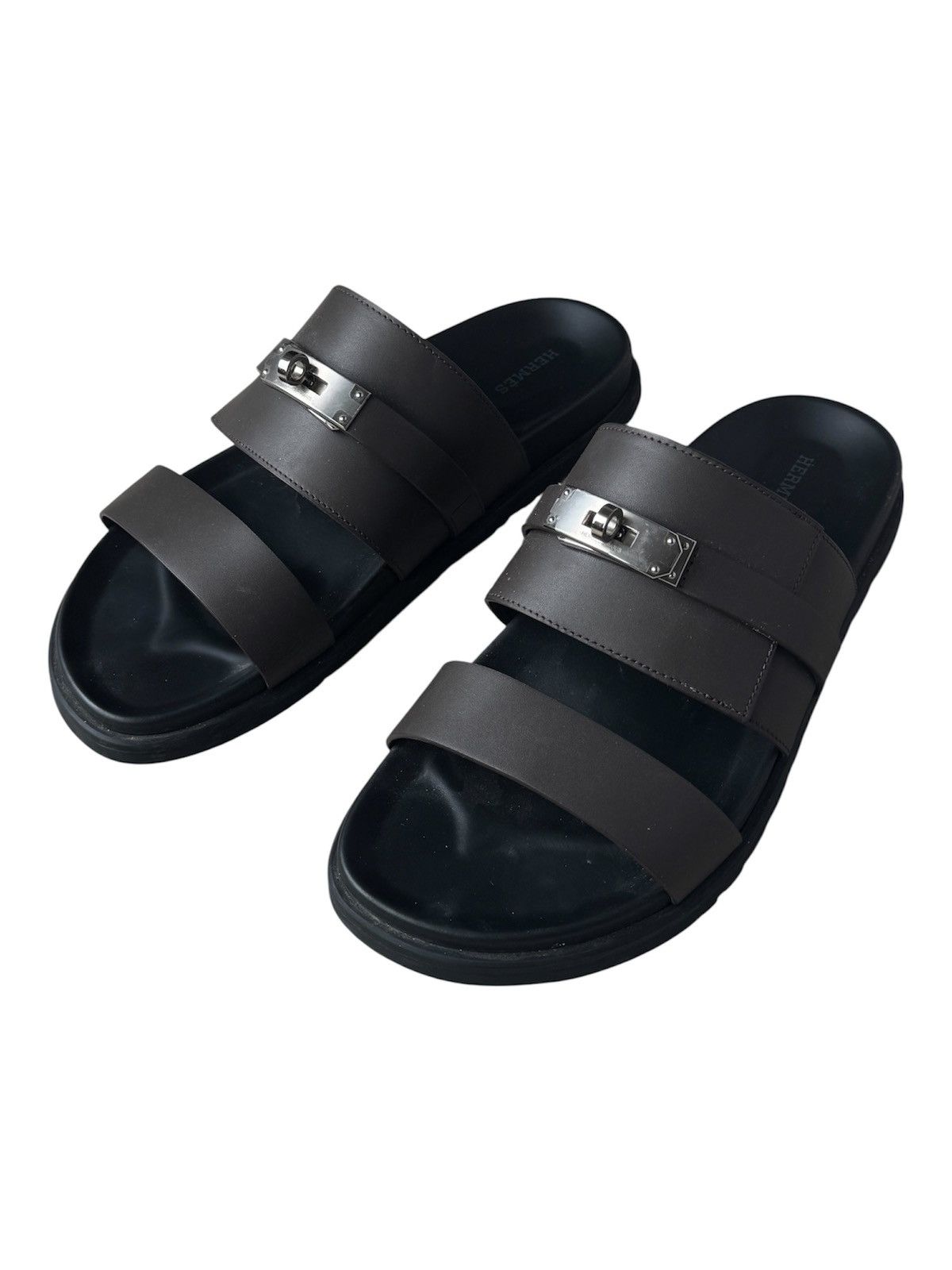 Hermes Hermes Birkin Strap Leather Rare Mens Runway Sandals Size 11 Size US 11 / EU 44 - 1 Thumbnail