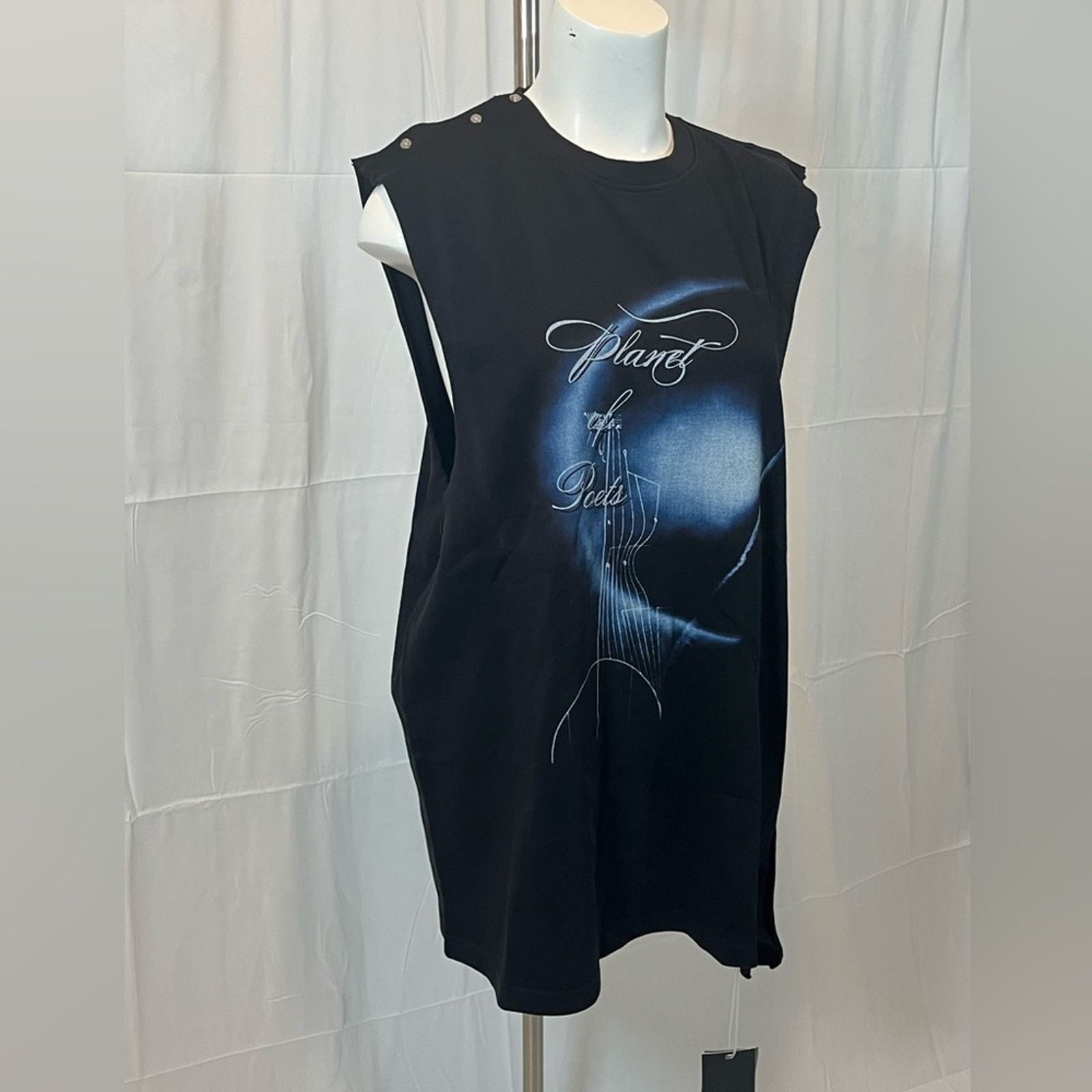 C2H4 Men’s C2H4 Black Cut Off Tee Vest Planet of Poets Size US XL / EU 56 / 4 - 1 Thumbnail