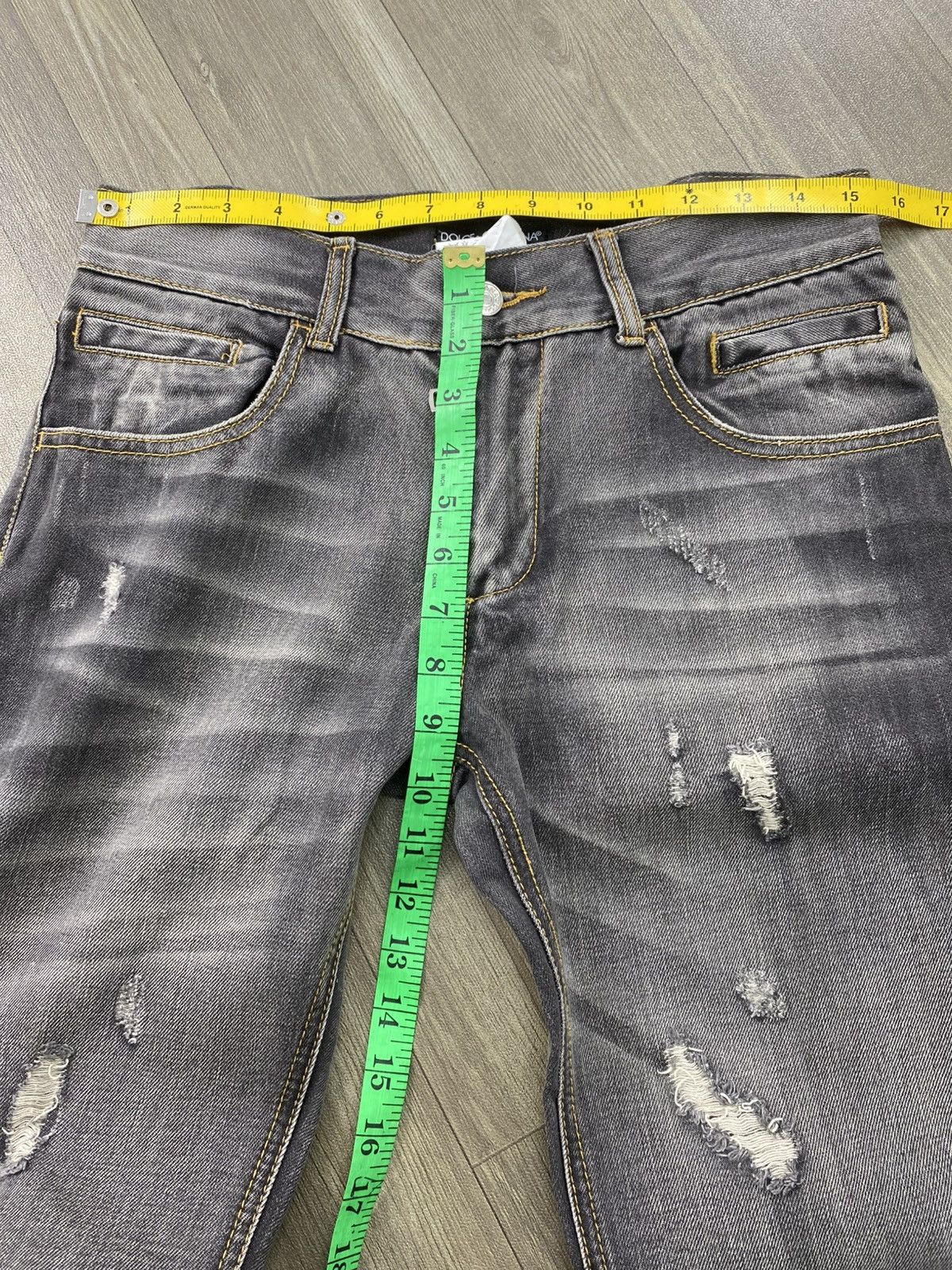 2000s Dolce & Gabbana Distressed Faded Punk Straight Jeans
