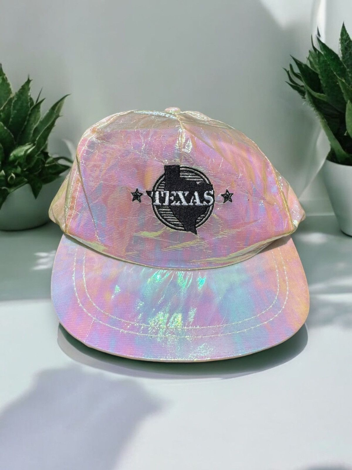 Vintage 90’s Cintage Texas Silver Iridescent Vintage Snapback Hat Size ONE SIZE - 1 Thumbnail