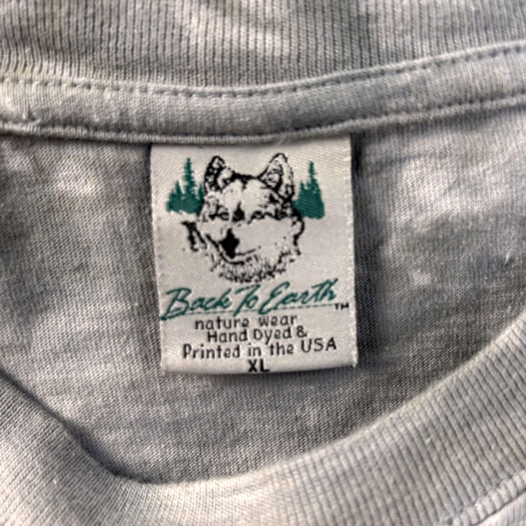 Vintage Back to Earth Shirt Mens XL Gray Deer Buck Graphic Long Sleeve Tie Dye Hunting Size US XL / EU 56 / 4 - 3 Thumbnail