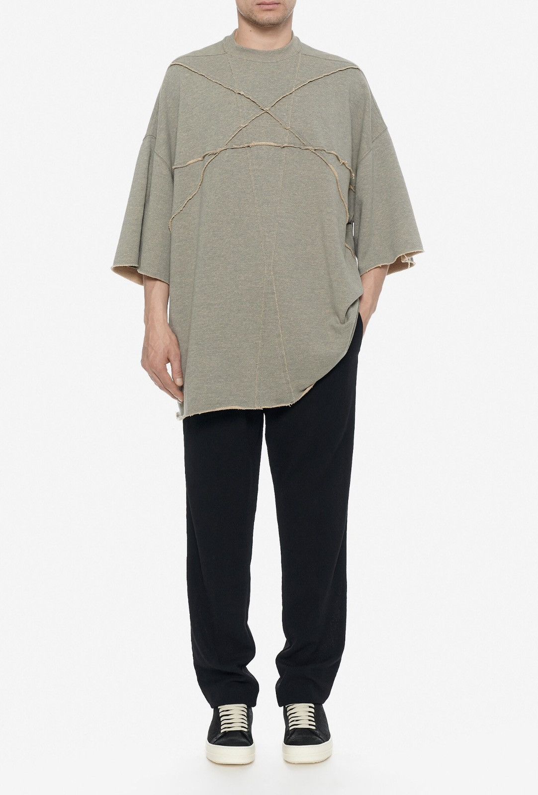 Rick Owens Drkshdw Last Rick Owens Drkshdw Frayed-Detail Tommy T-Shirt Size US M / EU 48-50 / 2 - 4 Thumbnail