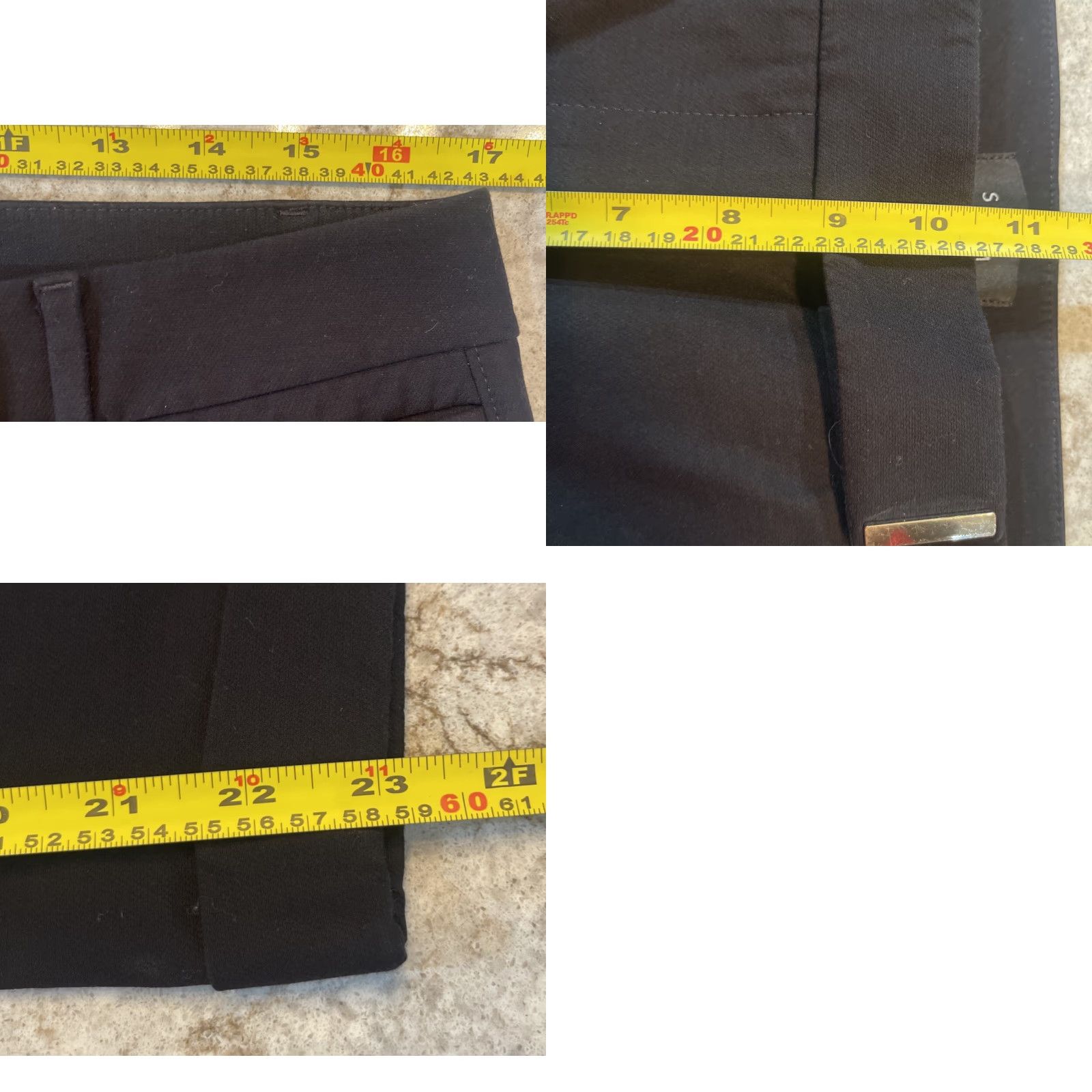 White House Black Market White House Black Market Women Dress Pants Black 12 The Slim Crop Cropped Slim Flat Front Gold Tab Accents 23 In Inseam Regular Women's Pants Size 34" / US 12 / IT 48 - 8 Thumbnail