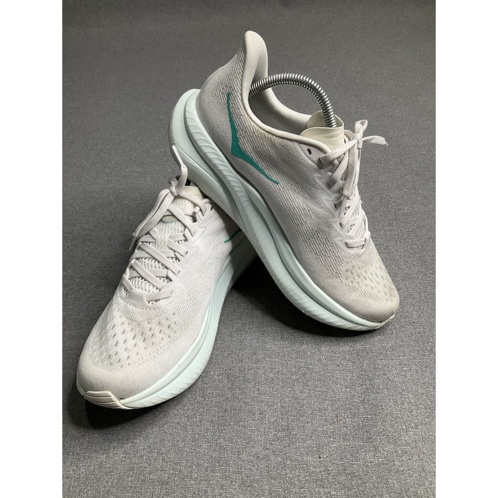 Hoka Hoka One One Mach 6 Frost White Blue Running Shoes US 9.5 B. Size US 9.5 / IT 39.5 - 5 Thumbnail