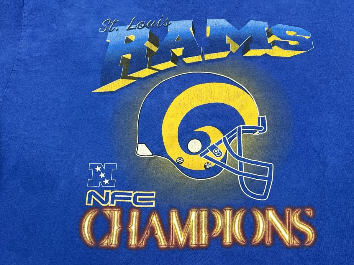 Vintage 90s St Louis Rams NFC Champions Tee Size US XL / EU 56 / 4 - 2 Preview