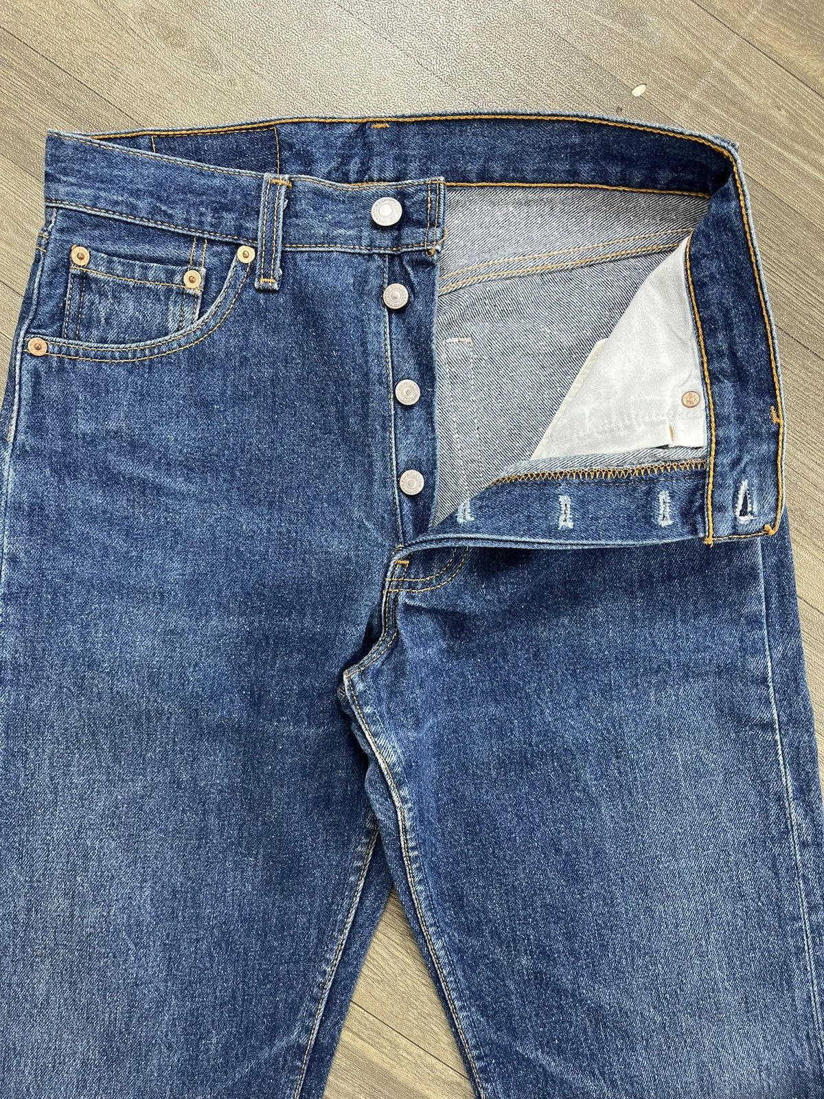 Levi's Vintage Clothing 🇺🇸1990s Vintage Levis 501 29x32 Straight Leg Blue Jeans Size US 29 - 7 Thumbnail